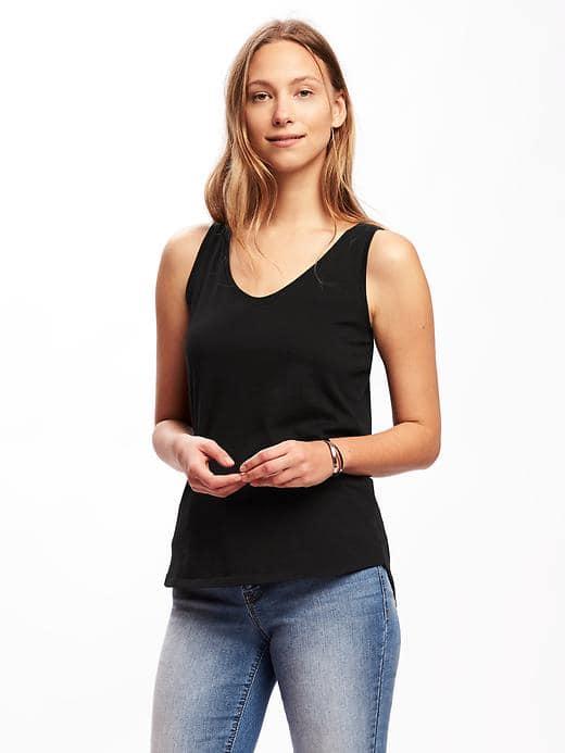 Old Navy Everywear Relaxed Racerback Tank For Women - Black