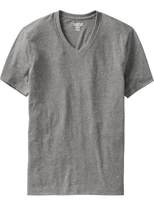 Old Navy Mens V Neck Jersey Tees - Light Gray