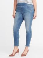 Old Navy Womens Smooth & Comfort Plus-size Rockstar Jeans Bright Worn Wash Size 28
