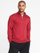 Old Navy Mens Go-dry 1/4-zip Built-in Flex Pullover For Men Curry Red Size M