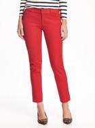 Old Navy Womens Mid-rise Pixie Ankle Pants For Women Robbie Red Size 0