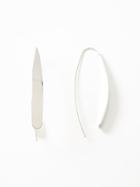 Old Navy Curved Bar Drop Earrings For Women - Silver