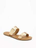 Old Navy Womens Double-strap Sandals For Women Golden Age Size 8