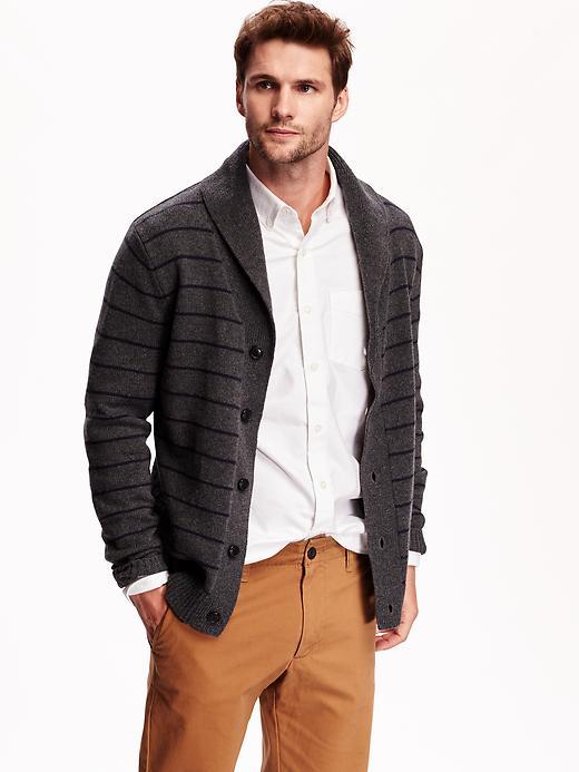 Old Navy Mens Shawl Collar Cardigan Size M - Dark Gray