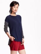 Old Navy Womens Crew Neck Color Block Sweaters Size L Tall - Lost At Sea Navy
