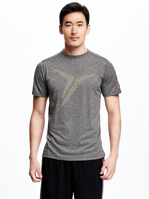 Old Navy Go Dry Performance Graphic Tee For Men - Heather Grey