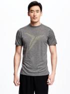 Old Navy Go Dry Performance Graphic Tee For Men - Heather Grey