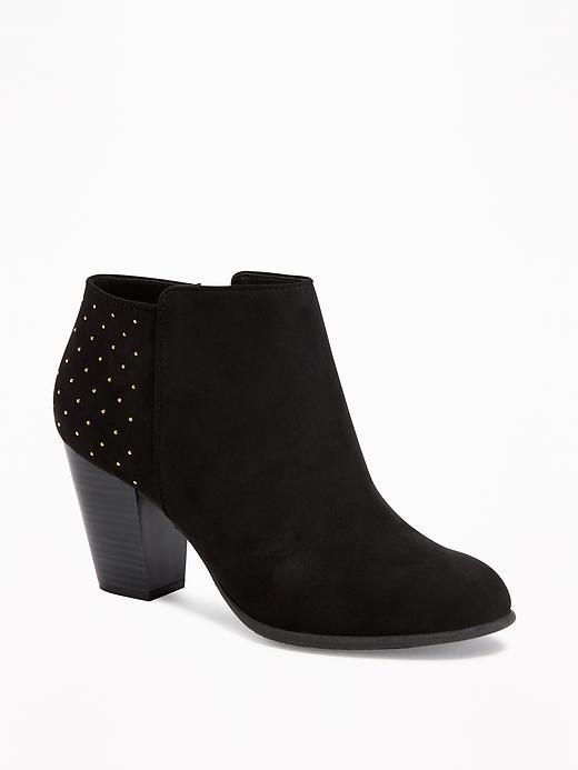 Old Navy Embellished Ankle Boots For Women - Black