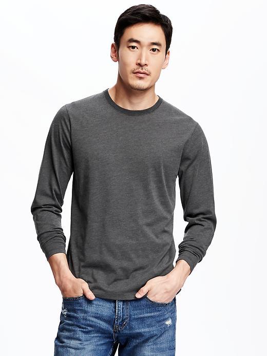 Old Navy Soft Washed Crew Neck Tee For Men - B65 Dark Heather Grey