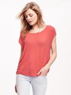 Old Navy Sandwashed Cocoon Tee For Women - Mango Magic