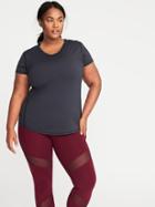 Old Navy Womens Plus-size Semi-fitted Performance Top Black Jack Size 2x