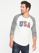 Old Navy Mens Graphic Raglan Tee For Men Usa Size L