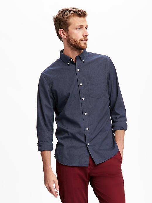 Old Navy Slim Fit Poplin Shirt For Men - In The Navy