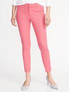 Old Navy Womens Mid-rise Pixie Ankle Pants For Women Dragonfruit Punch Size 12