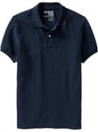 Old Navy Mens New Short Sleeve Pique Polos - Ink Blue