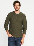 Old Navy Mens Textured Sweater-knit Henley For Men Far Away Land Size S