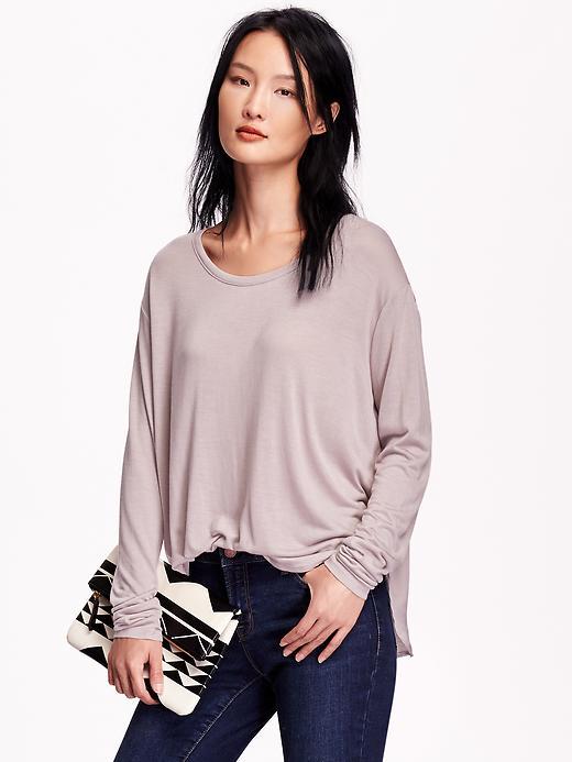 Old Navy Long Sleeve Drop Shoulder Tee - Icelandic Mineral