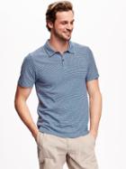 Old Navy Striped Jersey Polo For Men - Navy Tri Blend
