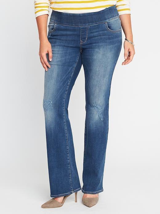 Old Navy Womens Smooth & Comfort Mid-rise Plus-size Rockstar Boot-cut Jeans Palm Springs Size 18