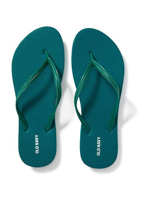 Old Navy Classic Flip Flops For Women - Tectonics Teal Nylon