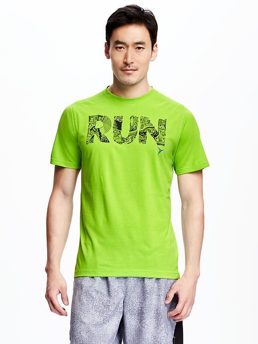 Old Navy Go Dry Performance Graphic Tee For Men - Neon Spark