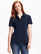 Old Navy Pique Polo For Women - Ink Blue