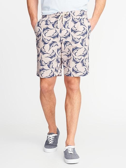 Old Navy Mens Built-in Flex Drawstring Jogger Shorts For Men (9) Pink Swordfish Size L