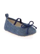 Old Navy Chambray Bowtie Ballet Flats - Chambray Blue