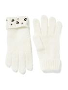 Old Navy Embellished Sweater Knit Gloves For Women - Cream