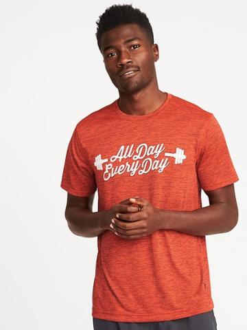 Old Navy Mens Regular-fit Graphic Performance Tee For Men All Day Every Day Size M