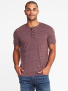 Old Navy Mens Soft-washed Slub-knit Henley For Men A Plum Job Size M