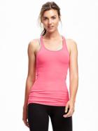 Old Navy Go Dry Fitted Rib Knit Tank For Women - Absolute Pink Neo Poly
