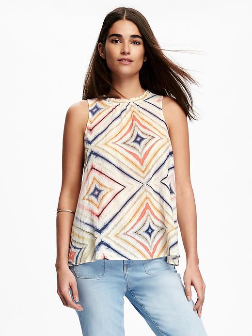 Old Navy Raw Edge Swing Tank - Kaleidoscope