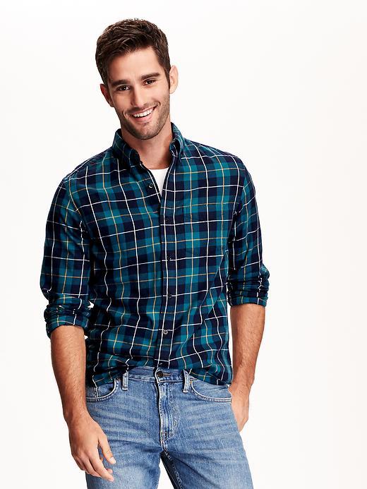 Old Navy Mens Slim Fit Tartan Shirts Size Xxl Big - Colonel Mustard Seed
