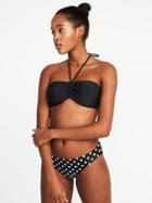 Old Navy Womens Ruched Bandeau Swim Top For Women Ebony Size Xl