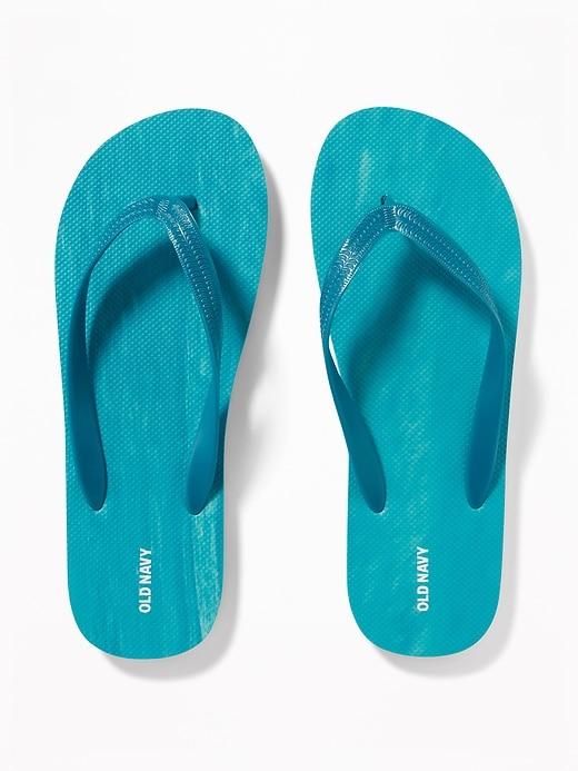 Old Navy Mens Textured Flip-flops For Men Teal Size 8/9
