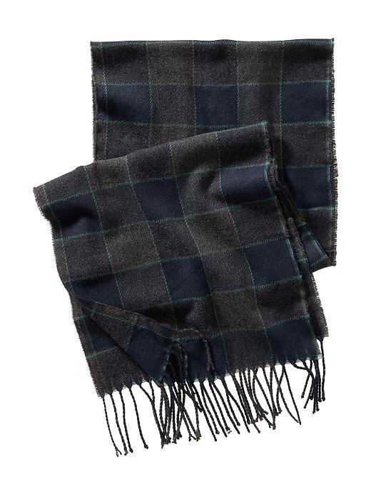 Old Navy Mens Plaid Scarf Size One Size - Gray/navy