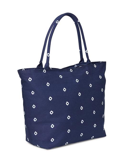 Old Navy Patterened Canvas Tote For Women - Blue Geometric