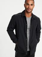 Old Navy Mens Go-h20 Water-resistant Sherpa-lined Coach';s Jacket For Men Black Size S