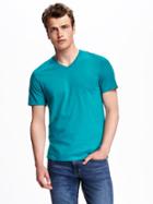 Old Navy Soft Washed V Neck Tee For Men - Emerald