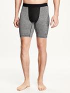 Old Navy Go Dry Mesh Trim Base Layer Shorts For Men - Heather Grey