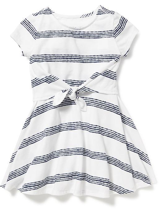 Old Navy 2 In 1 Tie Front Dress - Navy Stripe