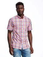 Old Navy Slim Fit Plaid Shirt For Men - Blue Stripe