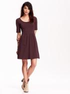 Old Navy Womens Fit &amp; Flare Dresses Size L Tall - Wined Down