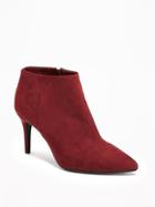 Old Navy Sueded Ankle Boots For Women - Borscht