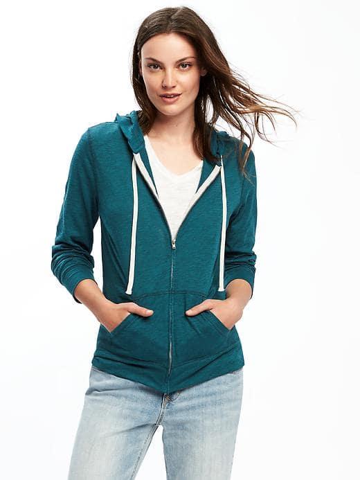 Old Navy Relaxed Lightweight Full Zip Hoodie For Women - Oceanography
