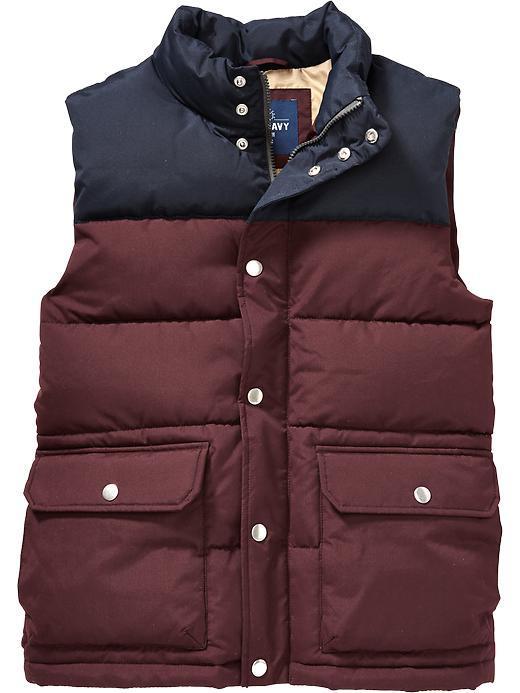 Old Navy Mens Color Blocked Frost Free Vests - Raisin Arizona