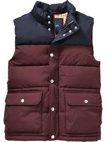 Old Navy Mens Color Blocked Frost Free Vests - Raisin Arizona