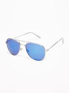 Old Navy Womens Classic Aviator Sunglasses For Women Blue Size One Size
