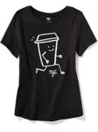 Old Navy New York Graphic Tee For Women - Black